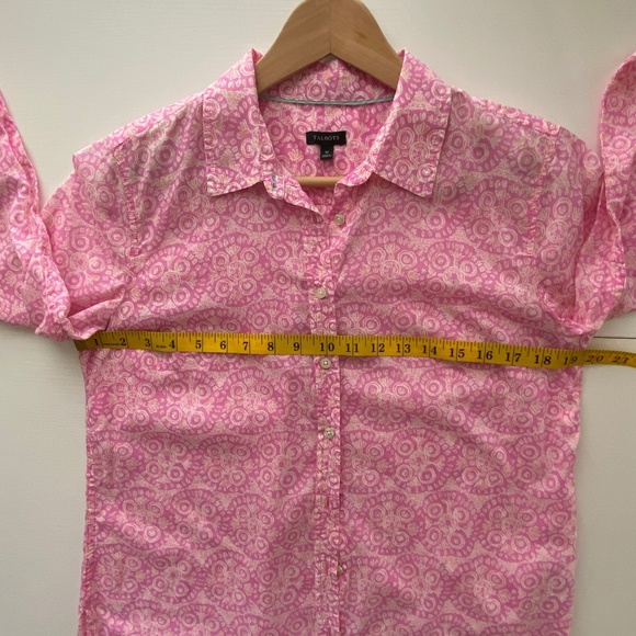 Talbots Pink Floral Patterned Long Sleeve Button Up Shirt Size M - Picture 12 of 15